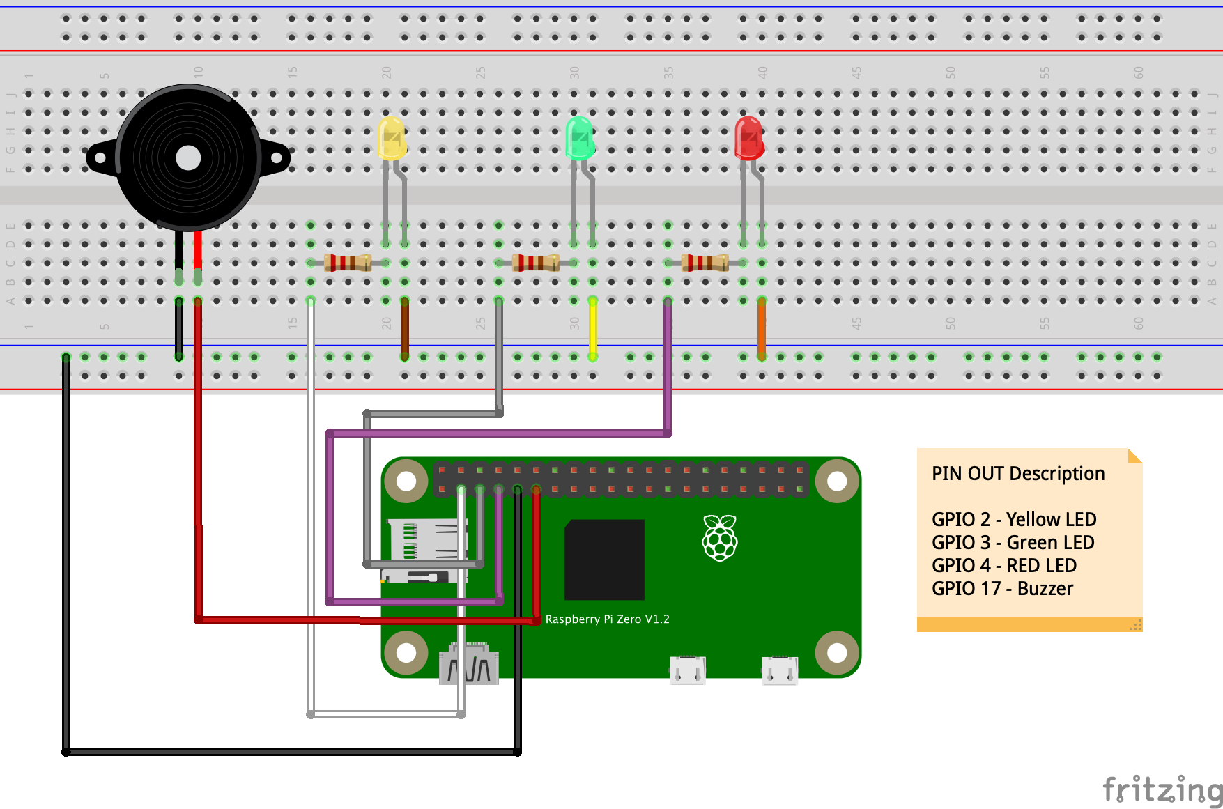 A diagram showing a speaker connected to a Raspberry Pi